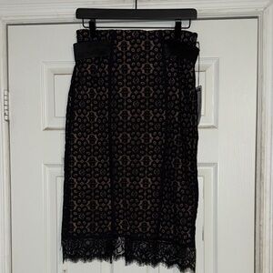 Eva Mendes for New York & Company Black Lace Pencil Skirt